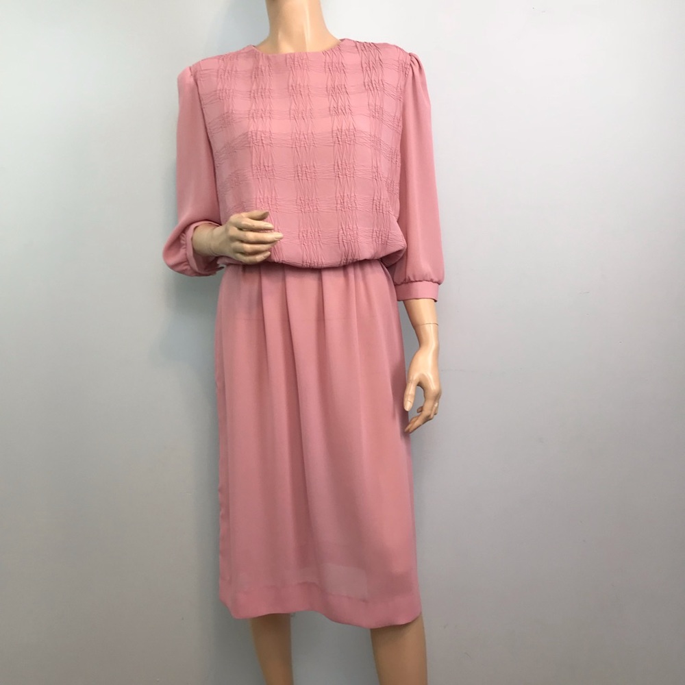 💜Lady Carol of New York vintage light pink dress